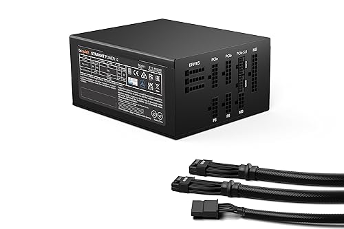 be quiet! BN517 Straight Power 12-1200w 80 Plus Platinum, ATX 3.0, Modular Power Supply, for PCIe 5.0 GPUs and GPUs with 6+2 pin connectors, Silent 135mm be quiet! Fan - BN517 1200W Platinum ATX3.0