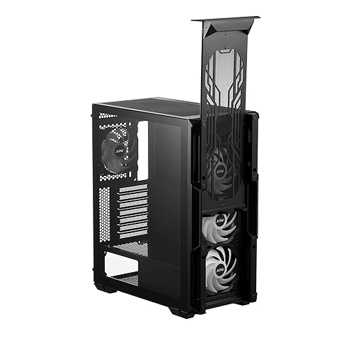 XPG STARKER AIR C Mid-Tower ATX PC Case with Front Mesh Panel - ARGB Light Effect - Cable Management - Black(STARKERAIRC BK C TW) Mesh Front + Type C Black