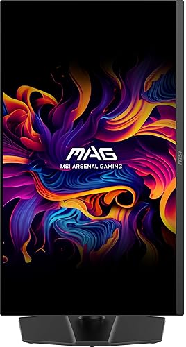 MSI MAG 273QP QD-OLED X24 27-inch 2560 x 1440 (QHD) Gaming Monitor, 240Hz, Adaptive-Synch, HDMI, DisplayPort, VESA Mountable, Tilt, Height Adjustable, Speaker, 0.03ms, Black