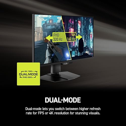 MSI MAG 274UPDF E16M 27-inch 3840 x 2160 (UHD) Gaming Monitor, 160Hz, AMD Adaptive-Sync, HDR Ready, HDMI, VGA Port, VESA Mountable, Tilt, 4-Side Slim Bezel, 0.5ms, Black