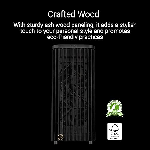 ASUS ProArt PA401 Wood Edition ATX Mid-Tower Case – Tempered Glass, FSC-Certified Wooden Front Panel, Dual 160mm Fans, Power & Reset Button Lock, USB-C 20Gbps, Detachable PSU Bracket ATX ProArt PA401|Wood Edition