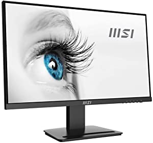 MSI Pro MP243, 24", 1920 x 1080 (FHD), IPS, 75Hz, TUV Certified Eyesight Protection, 6ms, HDMI, 1 (v1.2a), Tilt 24" MP243 24" (FHD) IPS TUV Certified 6ms