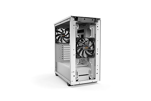 be quiet! BGW35 Pure Base 500 Window White, ATX, midi Tower Computer case, Tempered Glass Window, Two preinstalled Fans White BGW35