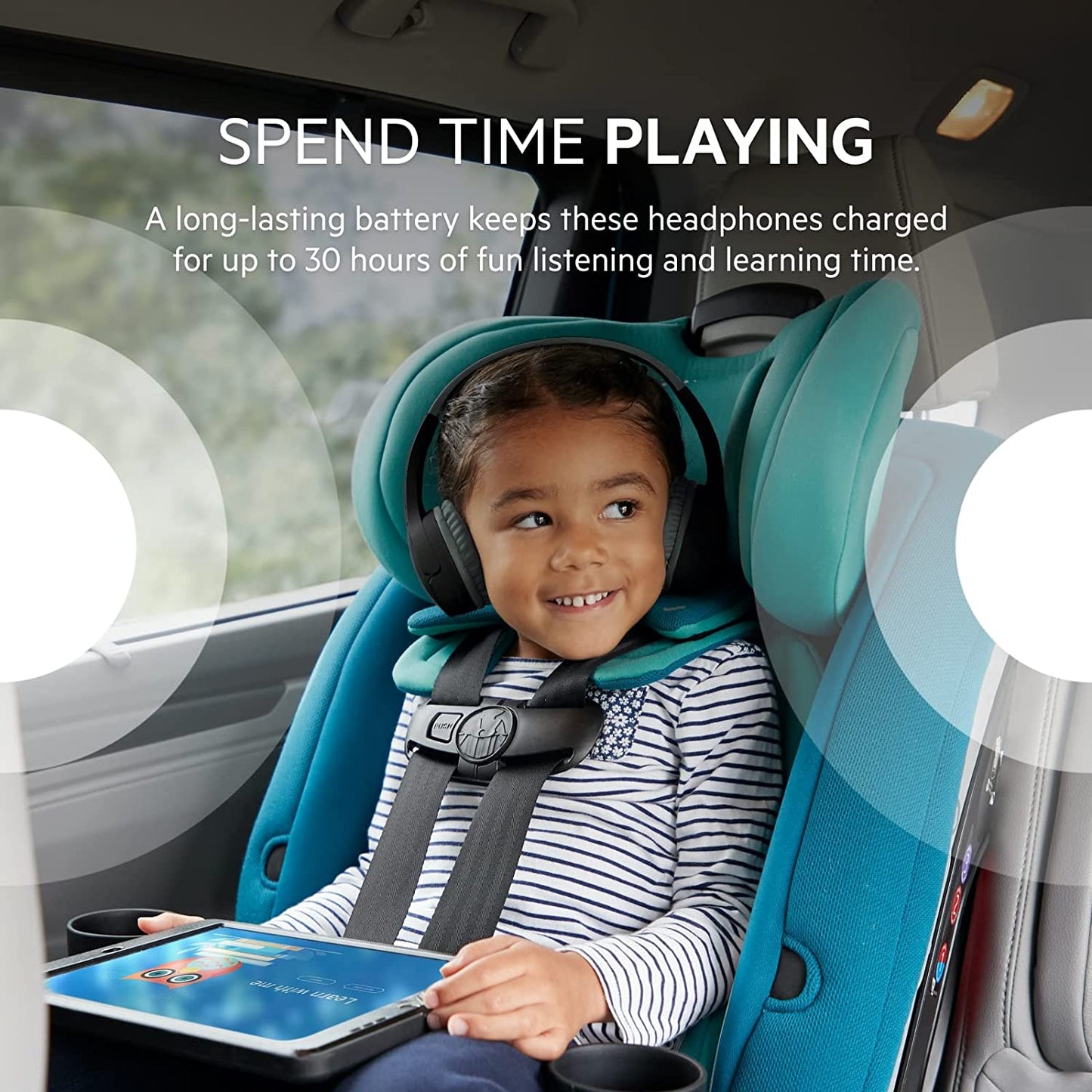 Belkin SOUNDFORM Mini Kids Wireless Headphones with Built in Mic, 30 Hours Playtime, Bluetooth 5.0 or Wired Connection, On Ear Headsets for Travel, School - Compatible with iPads, Galaxy, Tablet–Black Black No Case