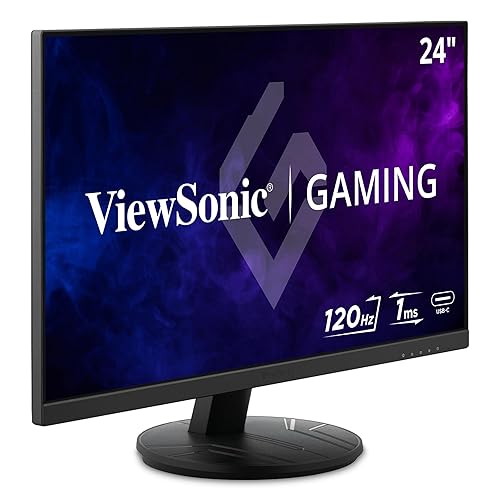 ViewSonic VX2416A 24 Inch 1080p 1ms 120Hz IPS Gaming Monitor with Eye Care, USB C, HDMI 1.4, and DisplayPort Inputs 24-Inch