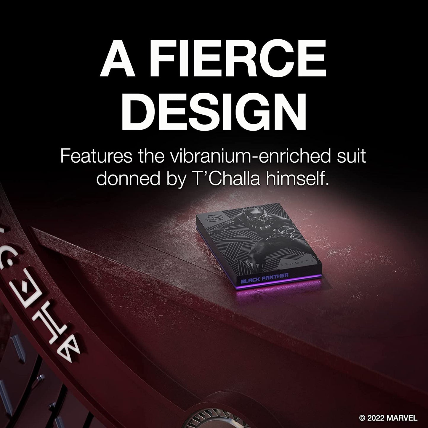 Seagate Black Panther SE FireCuda External HDD - USB 3.2, Customizable RGB LED Magenta, Works with PC, Mac, Playstation, and Xbox, 1-yr Rescue Services (STLX2000401) 2TB Black Panther - King