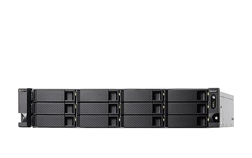QNAP TS-h1886XU-RP-R2-D1622-32G-US 18 Bay rackmount NAS with Intel® Xeon® Processor, 32GB DDR4 ECC RAM, 10GbE-Ready and ZFS Storage for virtualization and Data-Intensive Enterprise Applications