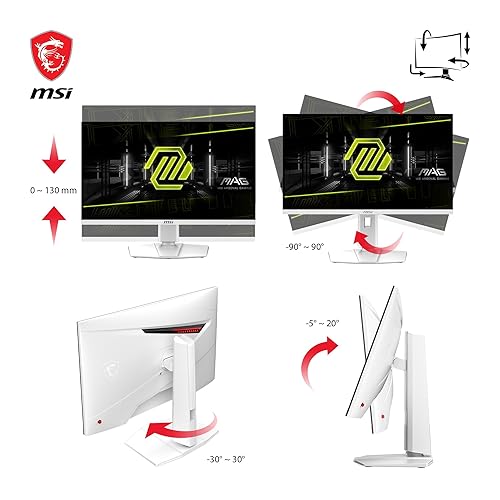MSI MAG 274URFW 27-inch 4K Gaming Monitor, 3840 x 2160 (UHD), 0.5ms Response Time, 160Hz, HDR 400, HDMI, DP Port, Tilt and Height Adjustable