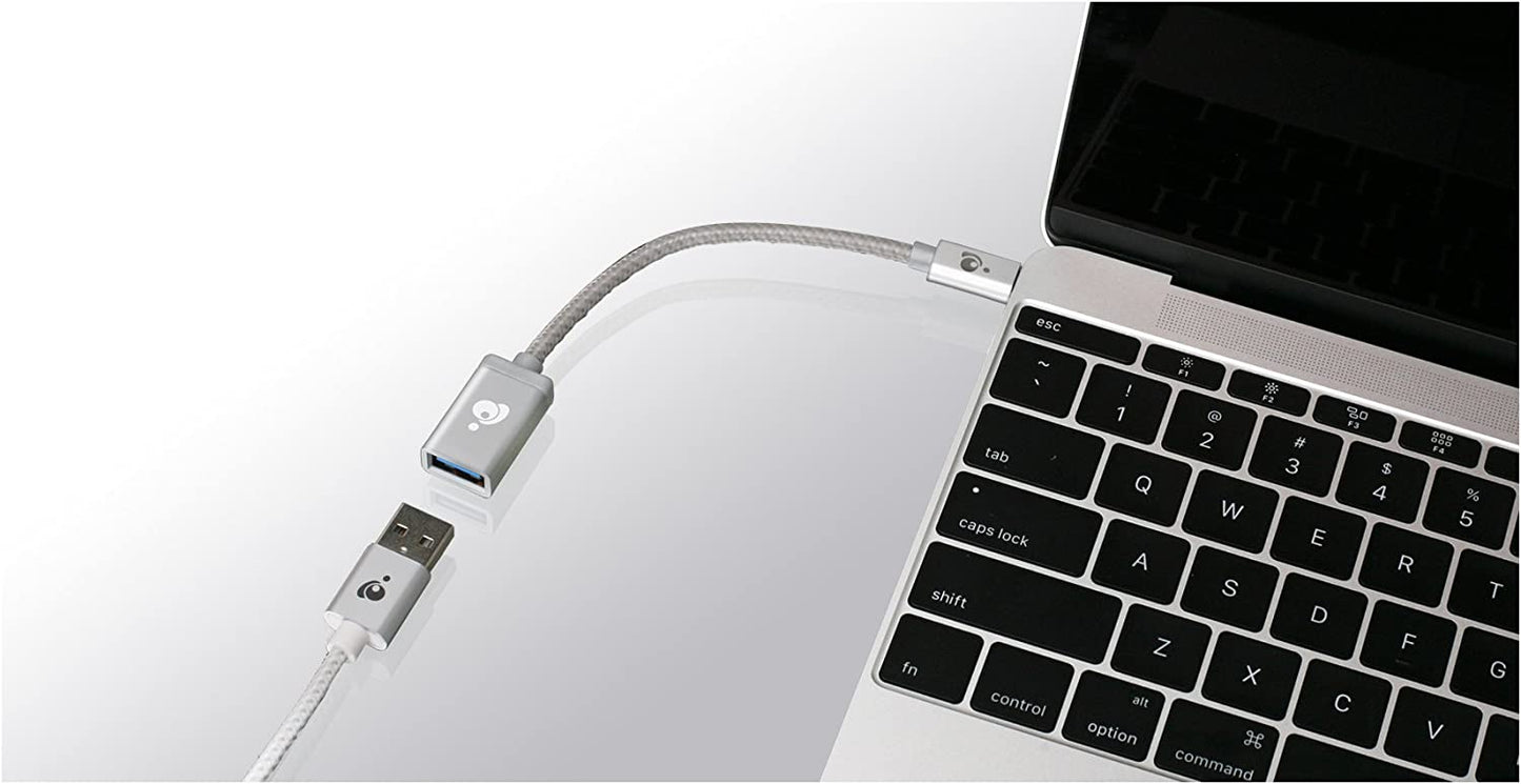 IOGEAR Charge & Sync USB-C to USB Type-A Adapter, Silver, G2LU3CAF10-SIL