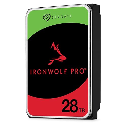 Seagate IronWolf Pro 28TB Enterprise NAS Internal HDD Hard Drive – CMR 3.5 Inch SATA 6Gb/s 7200 RPM 512MB Cache for RAID Network Attached Storage, Rescue Services (ST28000NT000) IronWolf Pro 28TB NAS Pro