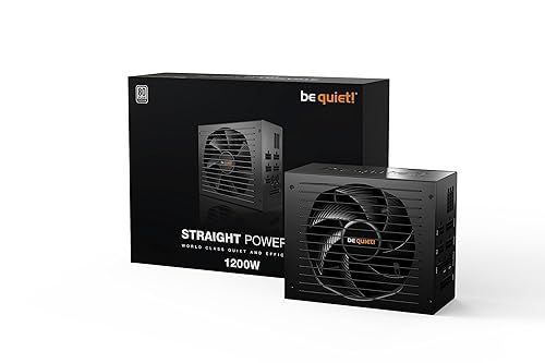 be quiet! BN517 Straight Power 12-1200w 80 Plus Platinum, ATX 3.0, Modular Power Supply, for PCIe 5.0 GPUs and GPUs with 6+2 pin connectors, Silent 135mm be quiet! Fan - BN517 1200W Platinum ATX3.0