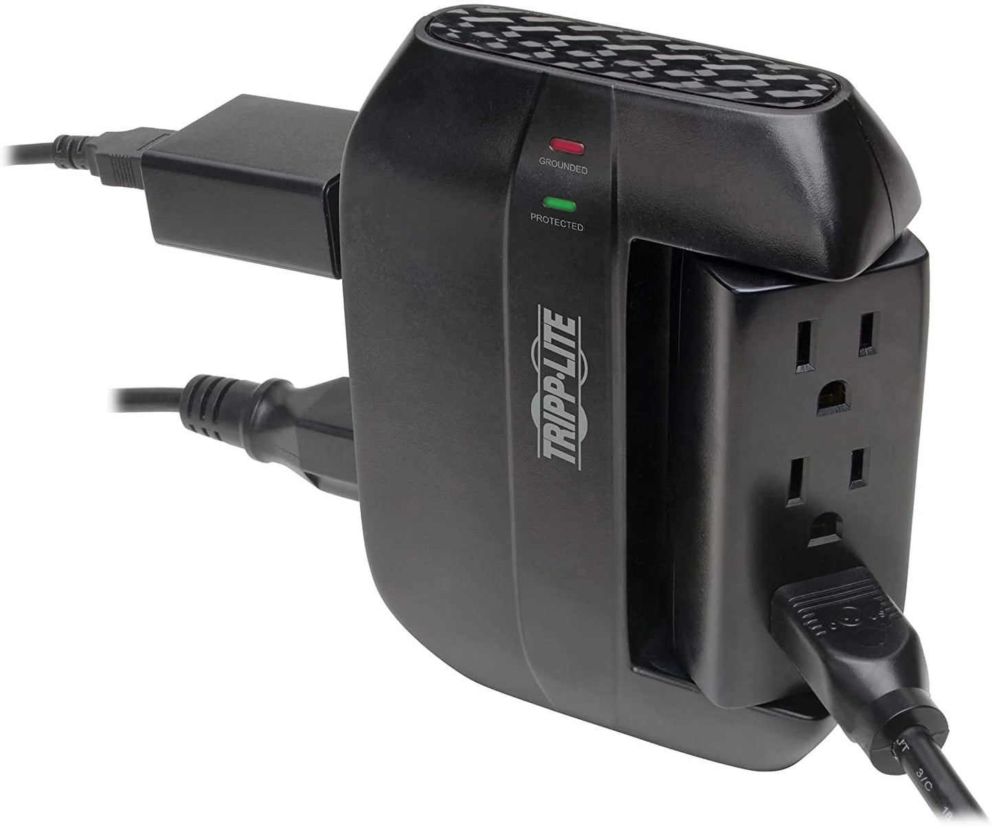 Tripp Lite SWIVEL6 6 Outlet Surge Protector Power Strip, 3 Rotatable Outlets, Black, Lifetime Limited Warranty & Dollar 20,000 Insurance 6 Rotatable Outlet Direct Plug-in Outlet