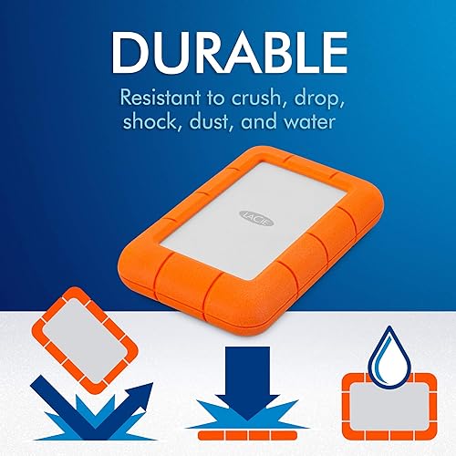 Lacie Rugged Mini 301558 1 TB 2.5 Inch External Hard Drive - Portable