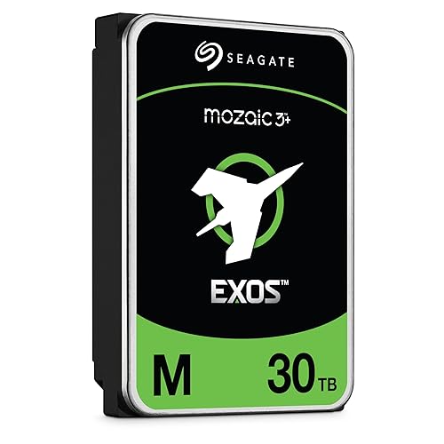Seagate Exos M 30TB Enterprise Internal Hard Drive HDD - 3.5in 6GB/s SATA 7200RPM 2.5M MTBF (ST30000NM004K)