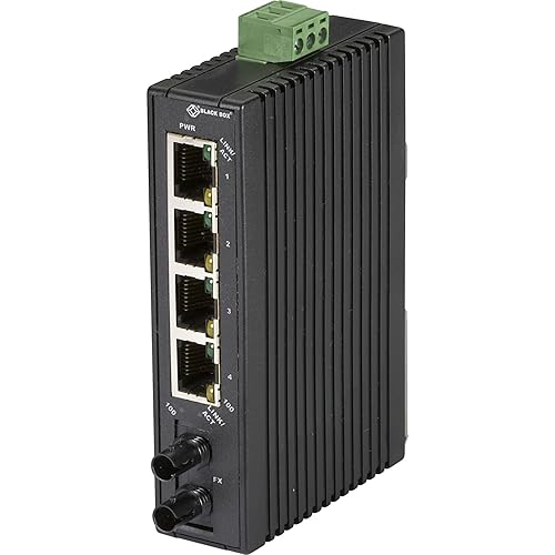 Black Box LBH120A-H-ST 5-Port Industrial 10/100 ETHERN ET Switch Hardened Temperature