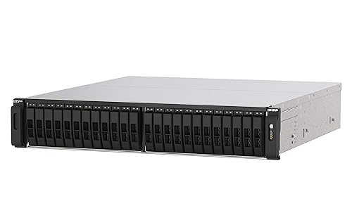 QNAP TS-h2490FU-7302P-128G 24 Bay Dual Node NAS with One Dual-Port 25GbE SmartNIC Ports and 1100W Redundant PSU