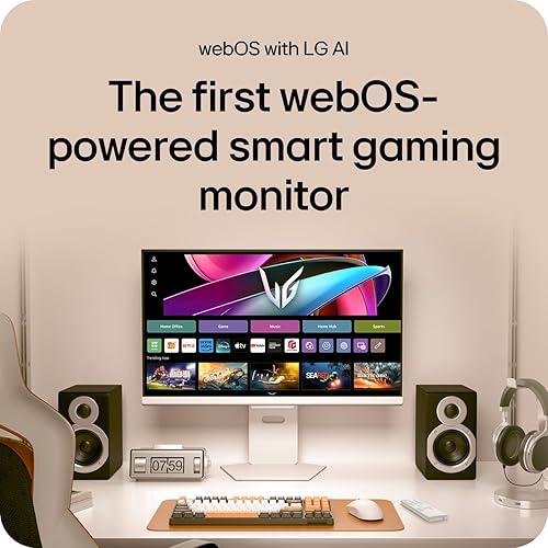 LG 32G810SA-W 32-inch Ultragear 4K UHD (3840 x 2160) IPS Gaming Monitor, 144Hz, 1ms, NVIDIA G-Sync Compatible, AMD FreeSync Premium, VESA DisplayHDR 400, HDMI, DisplayPort, USB Type-C, White 32G810SA-W