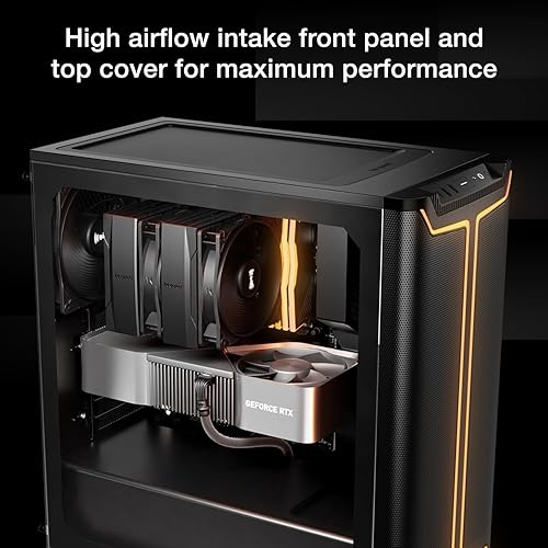 be quiet! Pure Base 501 DX Black Mid-Tower ATX Case | High Airflow | 3 Preinstalled Pure Wings 3 140mm PWM Fans | Optimized Air Pressure | BGW76 Black DX