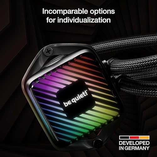 be quiet! Pure Loop 3 LX 240 mm, All-in-One Water Cooling, 2 Light Wings LX 120 mm PWM High-Speed Fans, ARGB Cooling Block Featuring 10 Included Lighting foils, Very high Cooling Performance 240mm LX Pure Loop 3