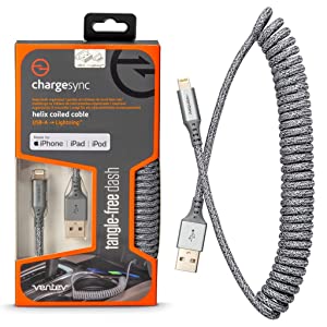 Ventev Helix 14 In Expandable iPhone Cable Fast Charging USB-A