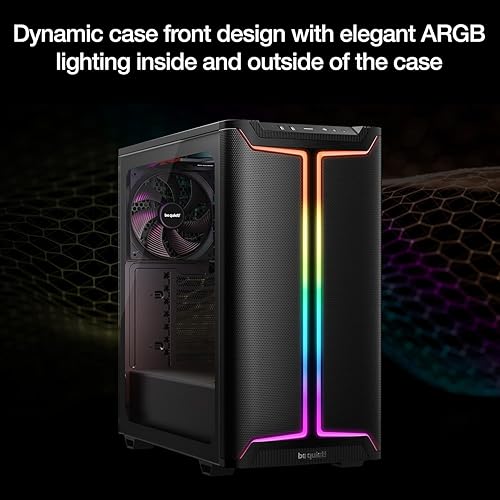 be quiet! Pure Base 501 DX Black Mid-Tower ATX Case | High Airflow | 3 Preinstalled Pure Wings 3 140mm PWM Fans | Optimized Air Pressure | BGW76 Black DX