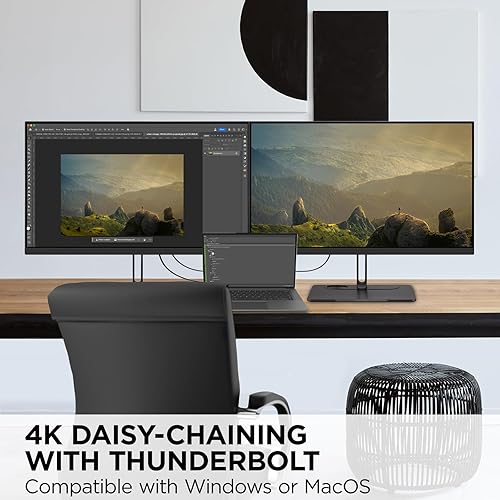 ViewSonic VP2776T-4K 27 Inch 4K UHD IPS Monitor with Advanced Ergonomics, Thunderbolt 4, 100% sRGB Rec 709, Pantone Validated, USB C, HDMI 2.1, and DP Daisy Chain for Home and Office
