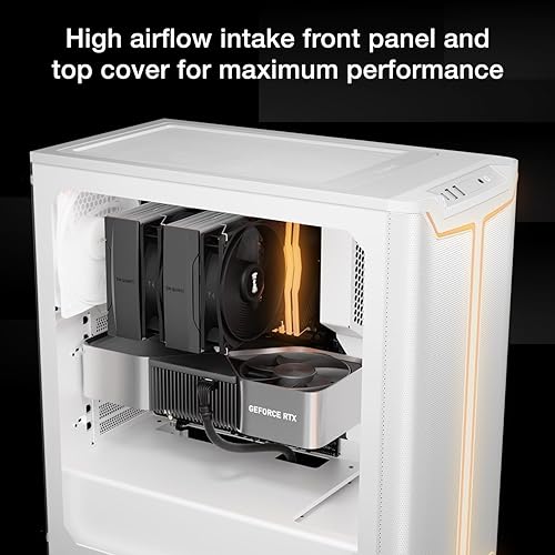 be quiet! Pure Base 501 DX White Mid-Tower ATX Case | High Airflow | 3 Preinstalled Pure Wings 3 140mm PWM Fans | Optimized Air Pressure | BGW77 White DX