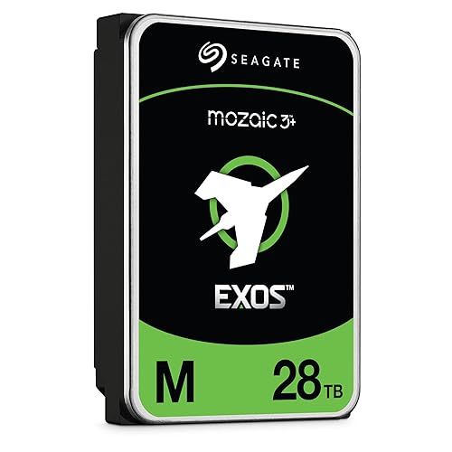 Seagate Exos M 28TB Enterprise Internal Hard Drive HDD - 3.5in 6GB/s SATA 7200RPM 2.5M MTBF (ST28000NM003K)
