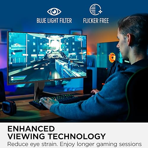 ViewSonic VX3418-2K 34" 21:9 1440p 1ms 165Hz Gaming Monitor with FreeSync Premium, Eye Care, HDMI, DisplayPort and USB