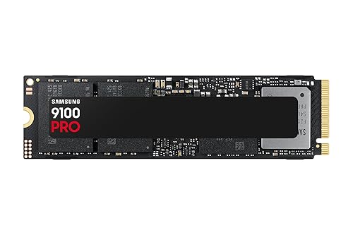 Samsung 9100 PRO Series - 4TB PCIe 5.0 x4, NVMe 2.0, M.2 Internal SSD, Up to 14,800MB/s, Fast Speed, Thermal Contorl, MZ-VAP4T0B/AM 9100 PRO 4TB