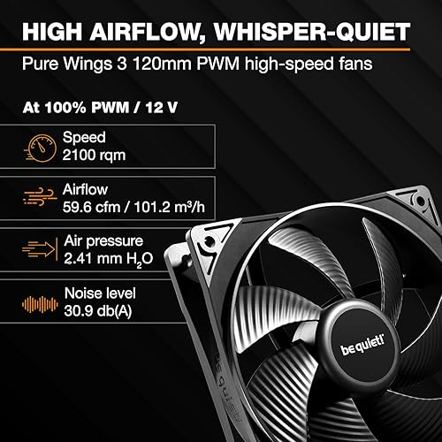 be quiet! Pure Loop 3 360mm All-in-One Water Cooling for Overclocked AMD/Intel Systems, 3X Pure Wings 3 120mm PWM High-Speed Fans, High Static Pressure, Whisper-Quiet PWM Pump