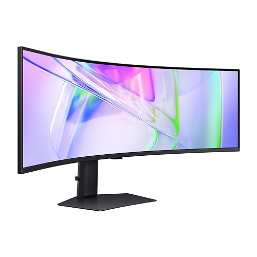 SAMSUNG 49 Viewfinity Super Ultrawide Dual QHD Monitor, 5ms, QLED, HDR400, USB-C, USB Hub, 120Hz, Height Adjustable Stand, (LS49C954UANXZA) 2024, Charcoal Black