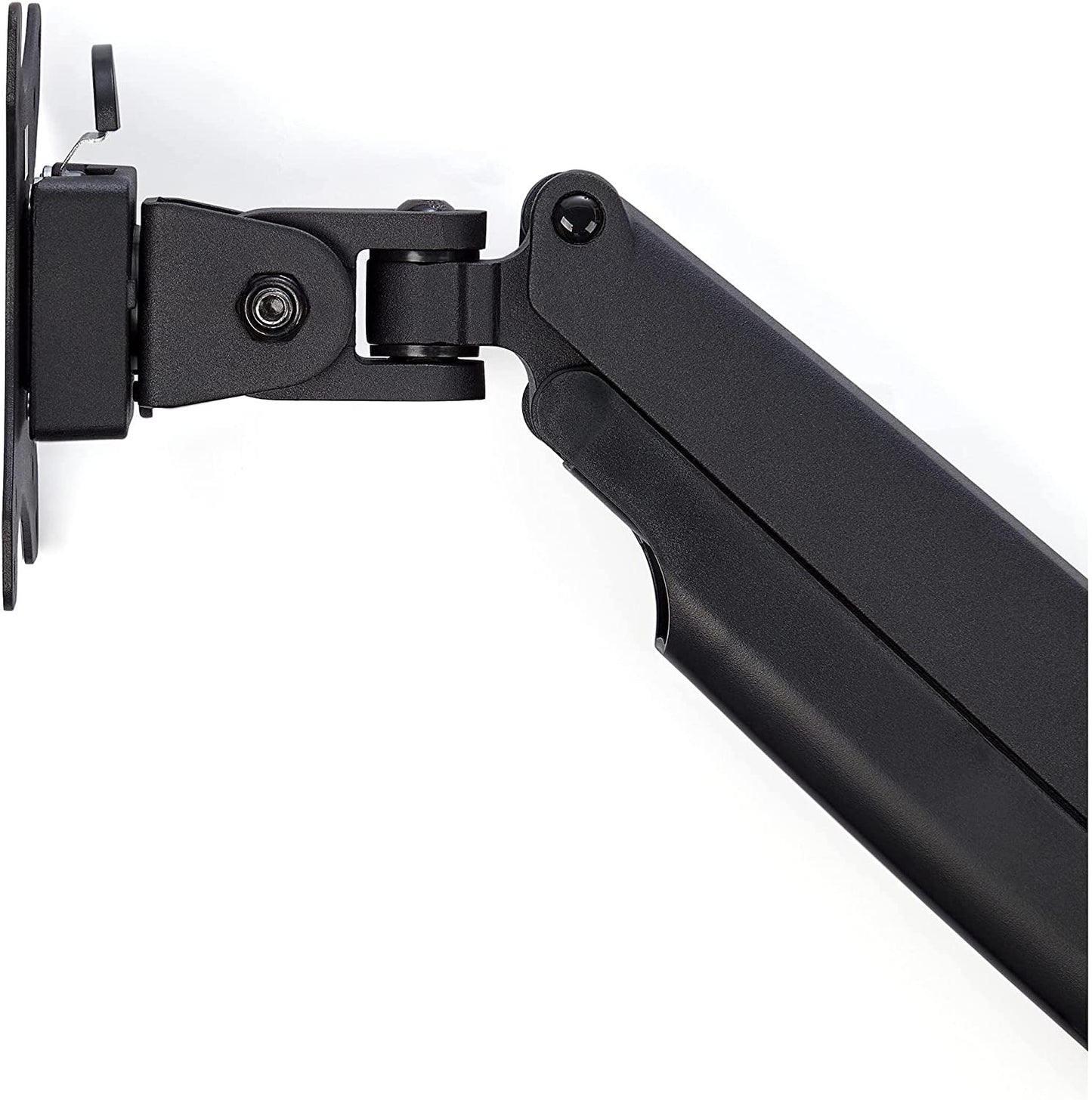 StarTech.com Desk Mount Monitor Arm - Heavy Duty Ergonomic VESA Monitor Arm - Single Display up to 9kg - Full Motion, Height Adjustable, Articulating - Aluminum - C-Clamp/Grommet- Black (ARMPIVOTHDB)