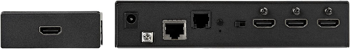 StarTech.com HDMI Extender Over CAT6 with 3 Port Video Switch, 4K 30Hz/115ft, HDBaseT HDMI Extender Kit, IR Control, 4K Video Over Ethernet w/ Automatic HDMI Switcher, HDMI Switch Box (VS321HDBTK)