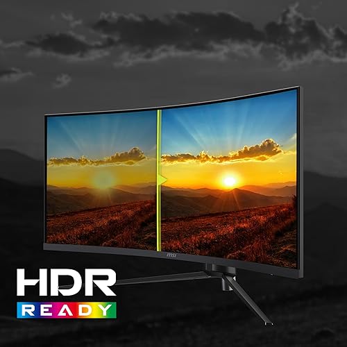 MSI MAG345CQR, 34-inch UWQHD 3440 x 1440 Computer Monitor, 180Hz, HDMI, 1ms, Black