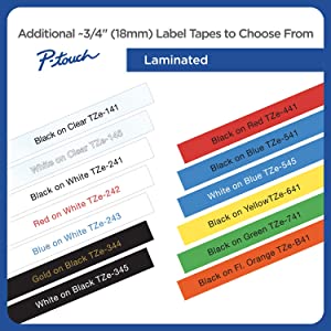 Brother Genuine P-touch TZE-B41 Tape, 3/4" (0.7") Wide Standard Laminated Tape, Black on Fluorescent Orange, Laminated for Indoor or Outdoor Use, Water-Resistant, 0.7" x 16.4' (18mm x 5M), TZEB41 Black on Fluorescent Orange 1 pack Tape