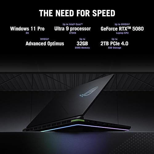 Asus ROG Strix G16 G615 G615LR-DS96-CA 16" Gaming Notebook - WQXGA - 240 Hz - Intel Core Ultra 9 275HX - 32 GB - 1 TB SSD - Intel Chip - 2560 x 1600 - Windows 11 Home - NVIDIA GeForce RTX 5070 Ti with 12 GB