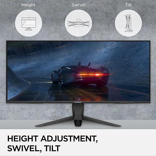 ViewSonic VX3418-2K 34" 21:9 1440p 1ms 165Hz Gaming Monitor with FreeSync Premium, Eye Care, HDMI, DisplayPort and USB