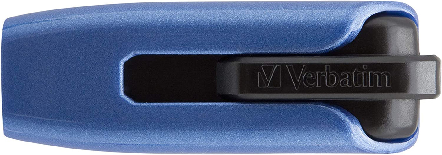 Verbatim 256GB USB 3.0 Store 'n' Go V3 Max Flash Drive - Cap-Less & PC / Mac Compatible - Blue 256 GB