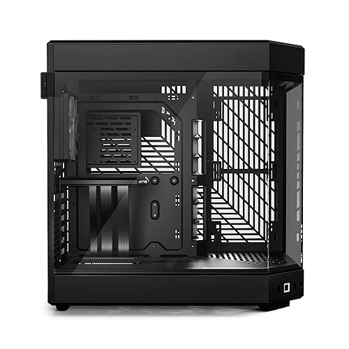 HYTE Y60 Modern Aesthetic Dual Chamber Panoramic Tempered Glass Mid-Tower ATX Computer Gaming Case with PCIE 4.0 Riser Cable Included, Black (CS-HYTE-Y60-B)
