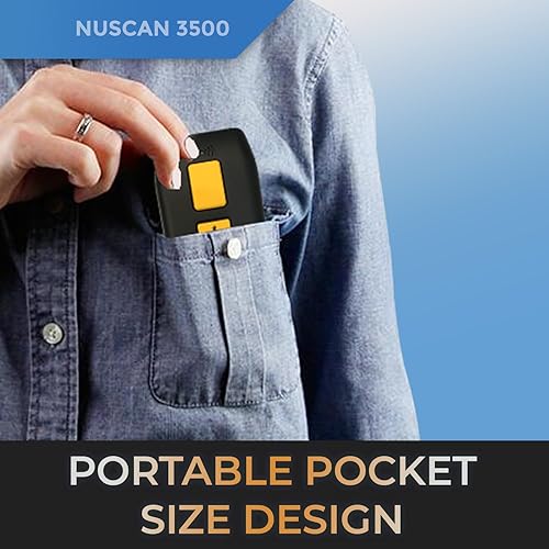 Adesso NuScan 3500 2D Barcode Scanner with Bluetooth & 2.4GHz Wireless Technology, Waterproof IP67 Rating, 10ft Drop Protection, 118ft Operating Range, Compatible with Windows & MacOS