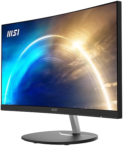 MSI Pro MP241CA, 24, 1920 x 1080 (FHD), Curved VA, 75Hz, TUV Certified Eyesight Protection, 4ms, Displayport, HDMI, Tilt, Black