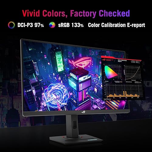ASUS ROG Strix 27” QHD HDR400 USB-C Gaming Monitor(XG27ACS)-2560x1440, 180Hz, 1ms, Fast IPS, 133% sRGB, Extreme Low Motion Blur Sync, G-Sync Compatible, DisplayWidget, Tripod Socket, 3 Year Warranty 27 Fast IPS QHD 180Hz G-SYNC USB-C