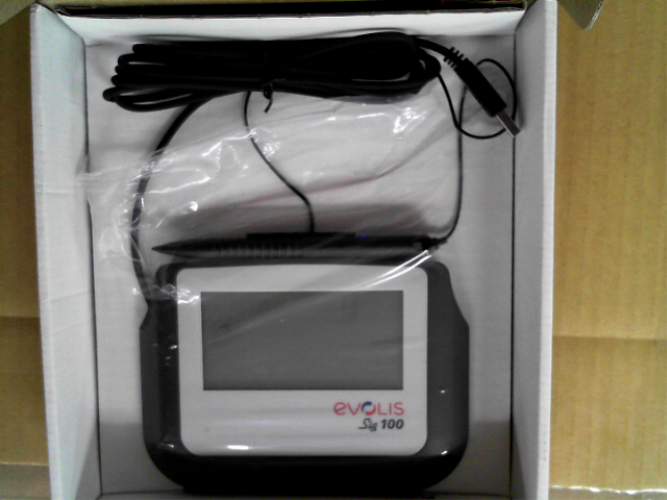 OPEN BOX - Evolis Sig 100 Signature Pad 4in Mono Lcd Display Win Linux Usb