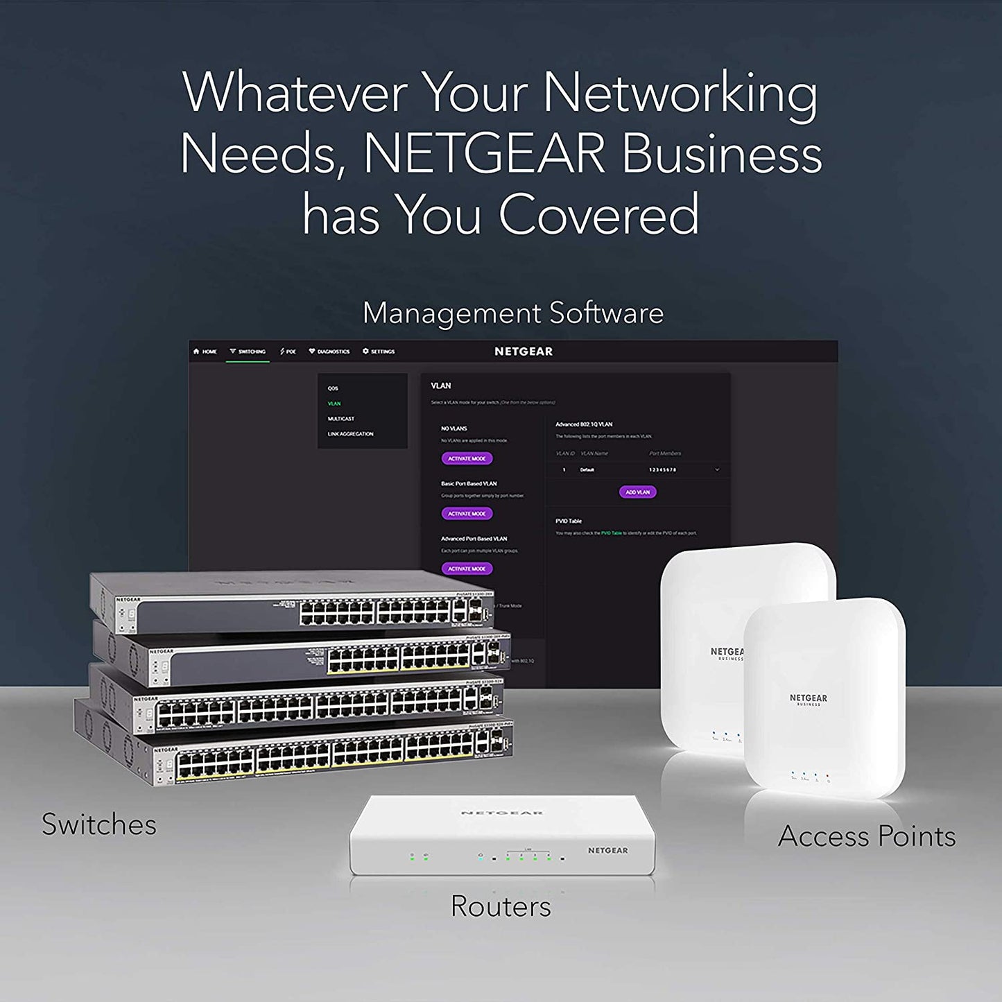 NETGEAR 24-Port Gigabit Ethernet Unmanaged PoE+ Switch (GS324P) - with 16 x PoE+ @ 190W, Desktop or Rackmount Unmanaged 24 port | 16xPoE+ 190W