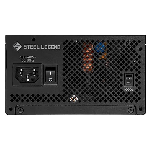 ASRock Steel Legend 650W Power Supply ATX 3.1 PCle iCOOL Full Modular 10 Years Warranty 135 mm FDB Fan SL-650G 80 Plus Gold Cybenetics Platinum Japanese Capacitor 5V Boost Gold Steel Legend 650W