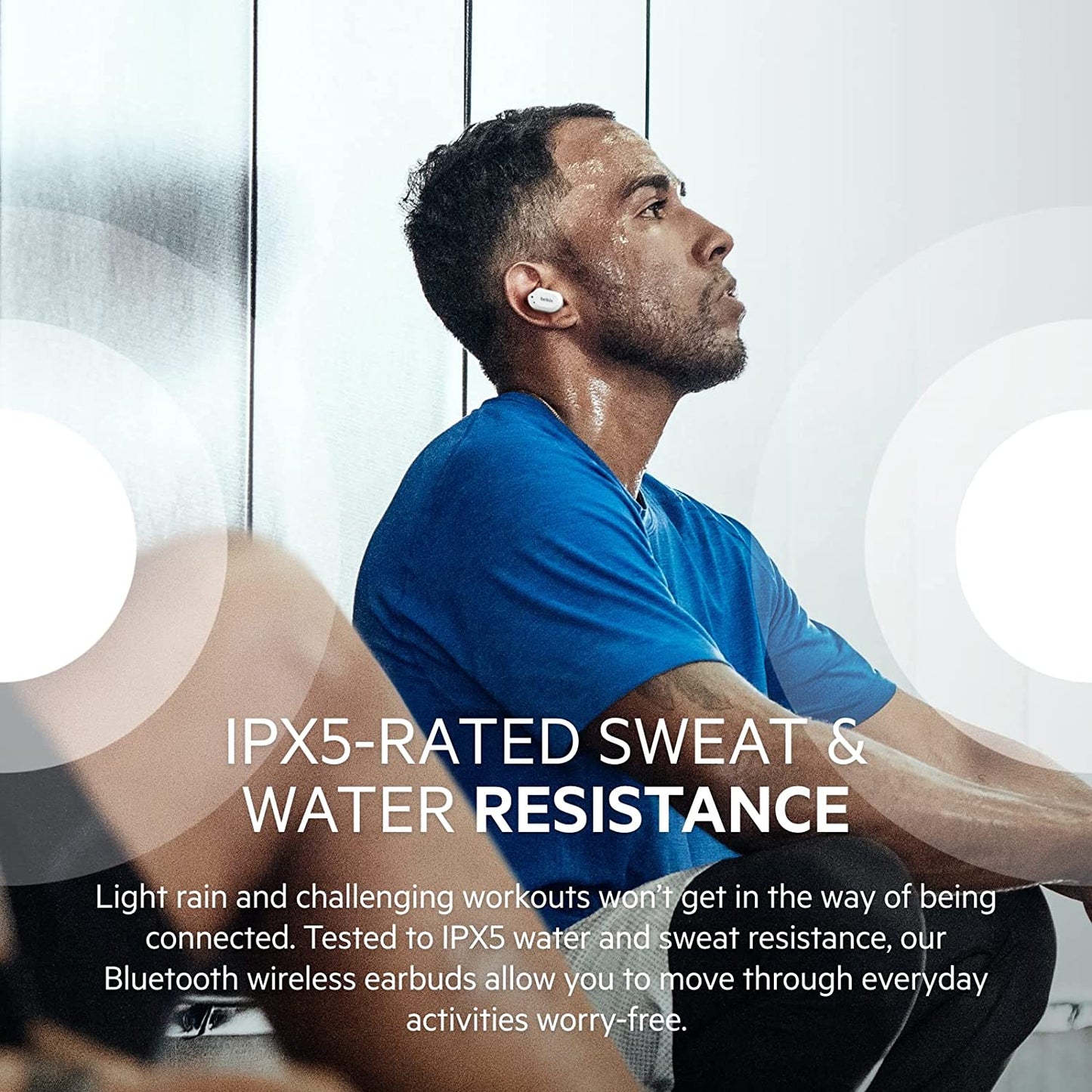 Belkin Wireless Earbuds, SoundForm Play True Wireless Earphones with USB C Quick Charge, IPX5 Sweat and Water Resistant, 38 Hour Play Time for iPhone, Galaxy, Pixel and More - White Cloud