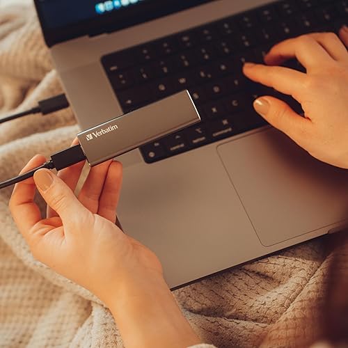 Verbatim VX500 1 TB Portable Solid State Drive - External - Space Gray - Storage System, Notebook Device Supported - USB 3.1 (Gen 2), USB 2.0 - 2 Year Warranty