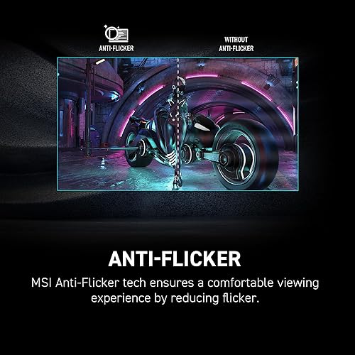 MSI G242L E14 24-inch 1920 x 1080 (FHD) Gaming Monitor, 144Hz, Adaptive-Synch, HDMI, DisplayPort, VESA Mountable, Tilt, Height Adjustable, Speaker, 1ms, Black