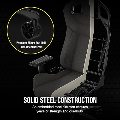Corsair T3 Rush (2023) Gaming Chair, One Size, Charcoal